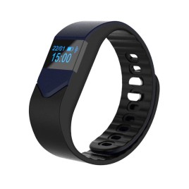 M3S Bluetooth 4.0 Smart Watch Life Waterproof Sleep Monitor Sport Tracker Pedometer Wristband Bracelet - Dark Blue + Black