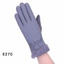 027C One-Size Women Winter Windproof Warm-Keeping Thick Cotton Suede Full Fingers Touch Screen Gloves for Riding Shopping Camping Casual Use