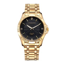 050A CHENXI Watch Men Fashion Golden Wristwatch Full Gold Stainless Steel Quartz Wrist Watch Men - Gold and Black