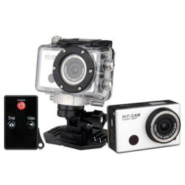1080P Full HD 30M Waterproof Sport Camera G386 with Built-in WiFi Transmitter for Wireless Video Streaming To Phones and Tablets(White)