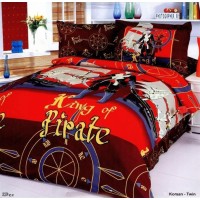 Le Vele LE40T Twin Size Duvet Cover Set, Korsan