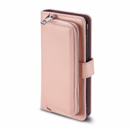 2 in 1 Wallet Style Magnetic Flip Zipper Pouch Card Slots TPU + PU Leather Case for Samsung Galaxy Note 8