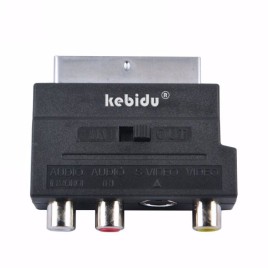 21PIN SCART Collectie Hot Selling RGB Scart naar Composiet RCA S-Video AV TV Audio Adapter with IN/OUT Switch