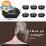300ml Aroma Essential Oil Diffuser Wood Grain Ultrasonic Cool Mist Whisper-Quiet Humidifier with Color LED Lights Changing & 4 Timer Settings Waterless Auto Shut-Off