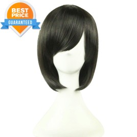 32cm Short Straight Wigs Cosplay Synthetic Hair Bob Modify Face