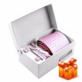 4 in 1 Tie + Cufflinks + Square Towel + Tie Clip Business Suits 8cm Korean Groom Wedding Dressing - Pink