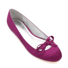 5049-22Women's Wedding Shoes Comfort Ballerina Spring Summer Satin Flat Heel