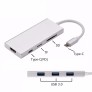 7 in 1 Type-C to 4K HDMI + TF Card Reader + SD Card Reader + PD Charging + USB 3.0 * 3 HUB Adapter for MacBook Huawei Xiaomi 
