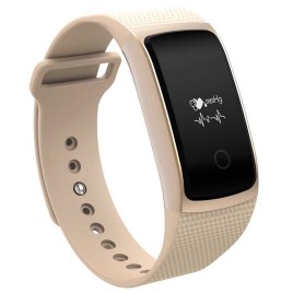 A09 Bluetooth Smart Bracelet Heart Rate Monitor Blood Oxygen Monitoring Life Waterproof Fitness Tracker Watch - Gold