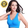 Active V-Neck Pure Color Wireless Gym Crop Top for Women