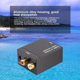 Analog Audio Converter Digital Optical Coaxial RCA Toslink Signal Adapter for DVD TV Theater