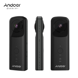 Andoer A360II Handheld 360° VR Video Camera 1920 * 960 30fps Support WiFi Dual 210° HD Wide Angle FishEye Lens Panoramic Cam