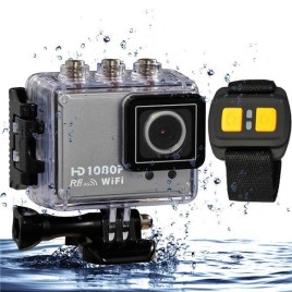 AT200 Full HD 1080P 1.5 inch LCD Sports Camcorder DVR DV 5.0 Mega CMOS Sensor Waterproof Camera, Water-resistant 50m(Silver)