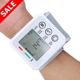 Automatic Wrist Blood Pressure Pulse Monitor Digital Upper Portable Sphygmomanometer