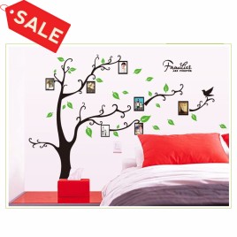 AY9063A 120*170cm Photo Frame Tree PVC Translucent Material Removable Children Room Sofa Bedroom Kindergarten Decoration Wall Stickers 