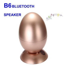 B6 Bluetooth Gold Ostrich Egg Shape Stereo Speaker Touch Control Music Receiver Support TF Card USB Flash Driver AUX-input