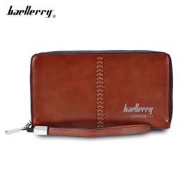 Baellerry Stylish PU Leather Card Holder Clutch Wallet for Men