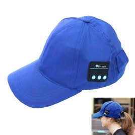 Binmer Superior Quality Hat Wireless Music Cap Bluetooth Headset Headphone Speaker Mic - Blue