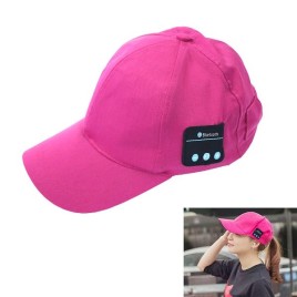 Binmer Superior Quality Hat Wireless Music Cap Bluetooth Headset Headphone Speaker Mic - Rose Red