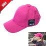 Binmer Superior Quality Hat Wireless Music Cap Bluetooth Headset Headphone Speaker Mic - Rose Red