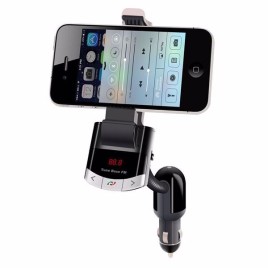BT8118 3 in 1 Car Charger Phone Holder Bluetooth Handsfree with FM Transmitter LCD Display Car Kit Support U Disk and USB Charge AUX Input