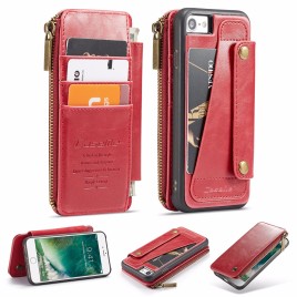 CaseMe 011 Series Card Holder Wallet Style with Stand and Magnetic Flip PU Leather + Detachable TPU Cover Case for iPhone 7 / 8