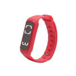 CD5 Fitness Tracker Smartwatch Bracelet Accurate 3D Pedometer Smart Wristband Bracelet Monitor Temperature Sleep for Smartphones - Red
