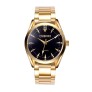 CHENXI 006A Brand Men Stainless Steel Wrist Watch Golden Simple Busniness Uhren Life Waterproof Male Watches Of Quartz Analog - Gold and Black