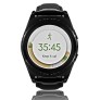 Classic Smart Watch G4 Wearable Devices with Android Heartbeat Pedometer Smartwatch Bracelet Leather Strap - Black