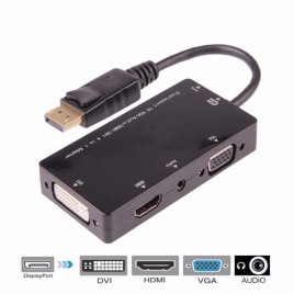 DP Connectors Male to DVI HDMI VGA Audio Female Adapter Display Ports Cable  
