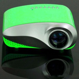 Electric Zoom Portable Video Micro Mini Projector HDMI USB VGA TV H60 Tuner (Green)