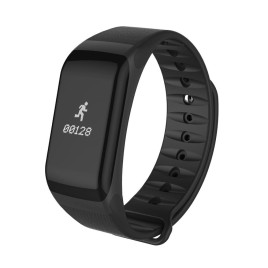 F1 Fitness Track Blood Pressure and Blood Oxygen Monitor Heart Rate Bluetooth Smart Bracelet for iOS and Android Phone - Black