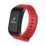 F1 Fitness Track Blood Pressure and Blood Oxygen Monitor Heart Rate Bluetooth Smart Bracelet for iOS and Android Phone - Red