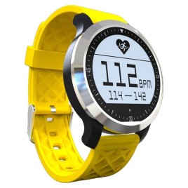 F69 Life Waterproof Smart Buletooth Watch Fitness Tracker + Heart Rate Monitor Bracelet Pedometer Sleep Sedentary Reminder Wristband for Smartphone - Yellow