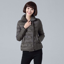 Fashion Short Down JacketFemale Slim Lapel White Duck Down Jacket Korean Style Jacket