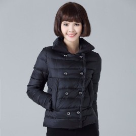 Fashion Short Down JacketFemale Slim Lapel White Duck Down Jacket Korean Style Jacket