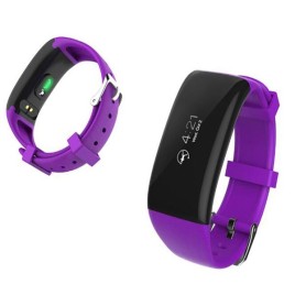 Fashion X16 Sport Office Smart Watch Bracelet Band Heart Rate Monitor Pedometer Fitness - Purple