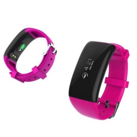Fashion X16 Sport Office Smart Watch Bracelet Band Heart Rate Monitor Pedometer Fitness - Rose Red