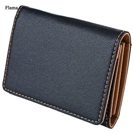 Flama Novelty Pure Color Zigzag Folding Mini Money Card Wallet for Men