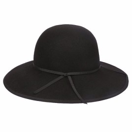 FW012711 British Retro Elegant Folding Woolen Large Hat Brim Women Winter Autumn Dome Hat