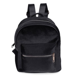Girl Preppy Style Rivet Pure Color Pleuche Portable Bag Handbag Tote Backpack