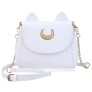 Guapabien Cat Shape Crescent Detachable Strap Rivet Shoulder Messenger Bag for Women
