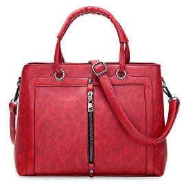 Guapabien Elegant Faux Leather Tote Bag for Women