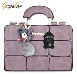 Guapabien Fashion Square Pattern Spliced Design Pendant Decoration Shoulder Crossbody Bag for Ladies