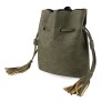 Guapabien Fashionable Drawstring Embroidery Bucket Tote Shoulder Messenger Crossbody Bag