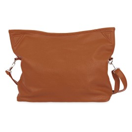 Guapabien Lady Triangle Decoration Solid Color Handbag Tote Shoulder Messenger Crossbody Bag