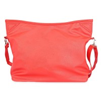 Guapabien Lady Triangle Decoration Solid Color Handbag Tote Shoulder Messenger Crossbody Bag