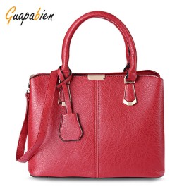 Guapabien Shoulder Bag Column Handle Women Handbag