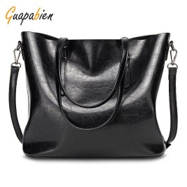 Guapabien Simple Design Ladies Large Storage Shoulder Bag