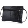 Guapabien Solid Color Detachable Strap Zipper Portable Shoulder Messenger Bag